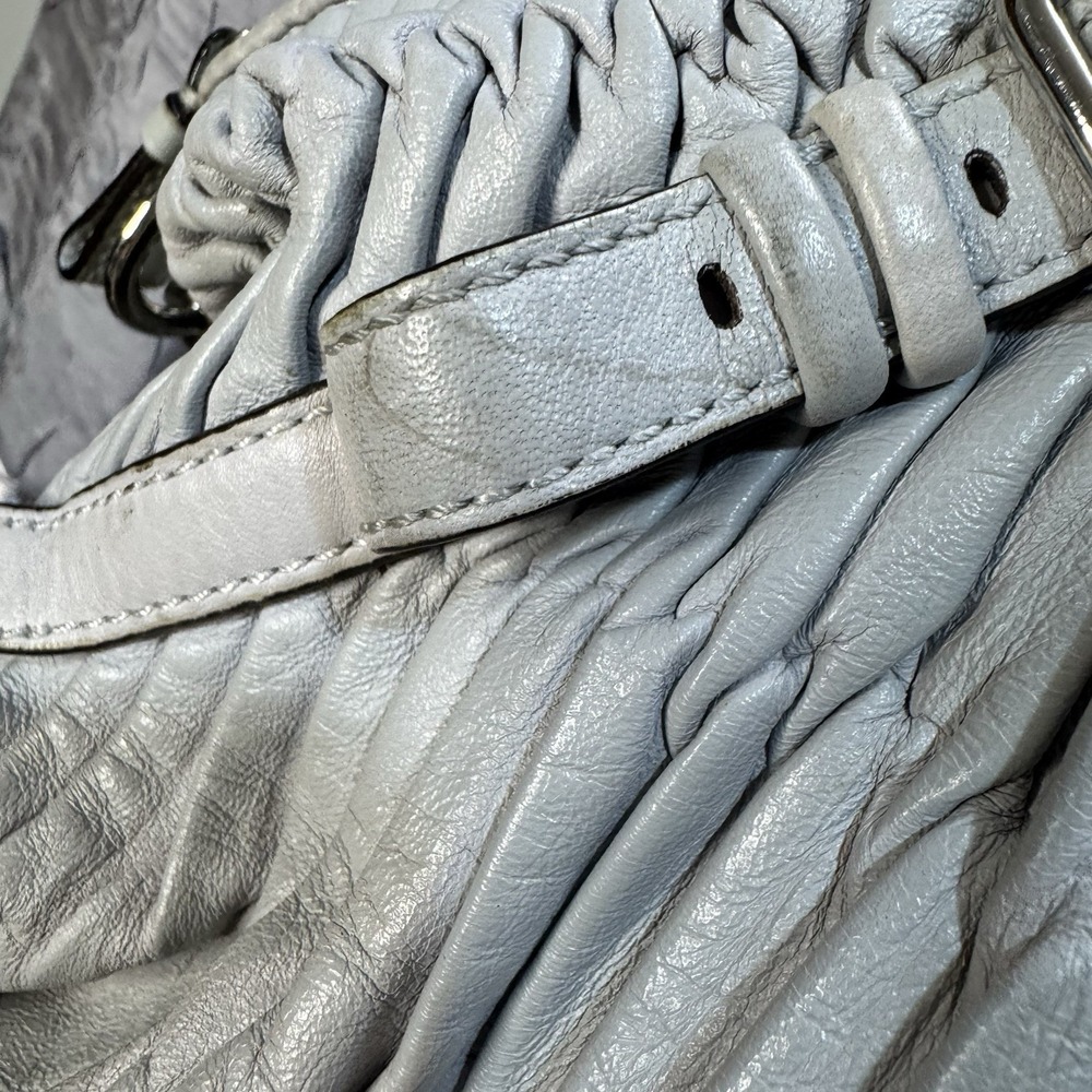 COACH Madison Sophia Satchel Shoulder Bag Gray Gathered Leather - Picture 8 of 16